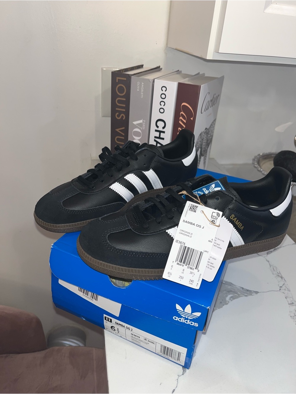 adidas Samba OG Black with White Stripes Sneakers